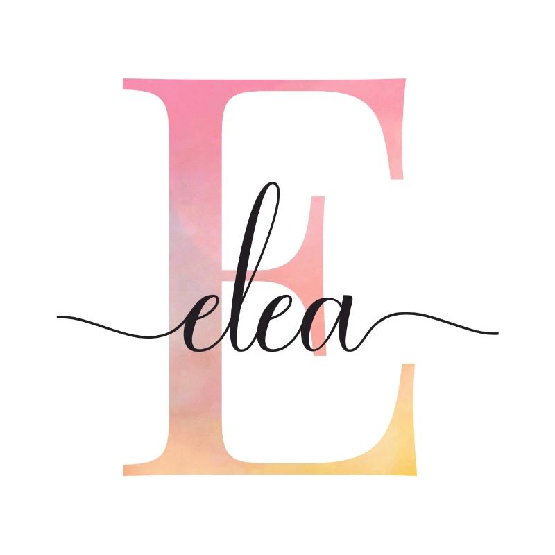 E| Monogram | Name | Elea |Watercolor