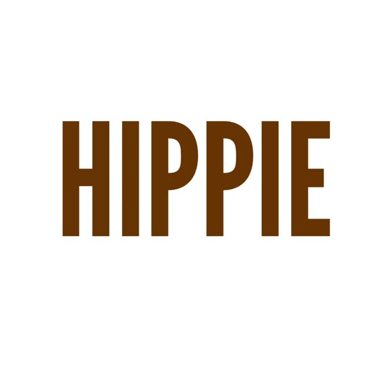 vor dir steht ein Hippie