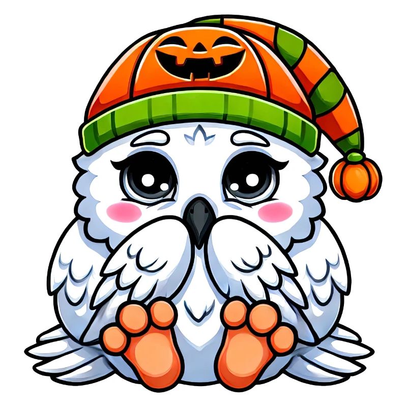 Halloween Lapin Citrouille Octobre Mignon Dessin animé