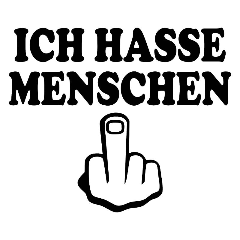 Ich hasse menschen Mittelfinger
