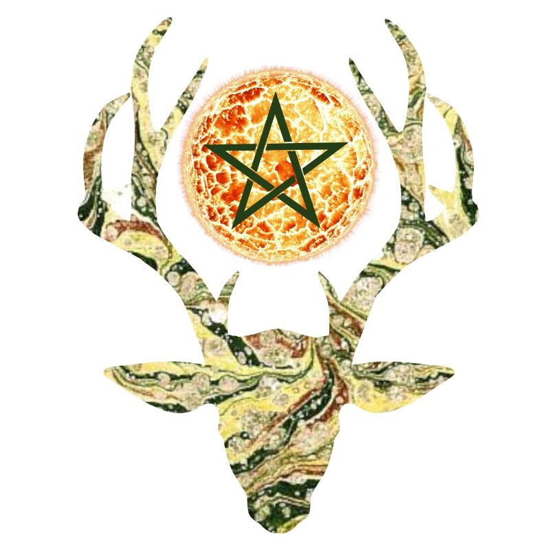 tête de cerf avec pentagramme e 277