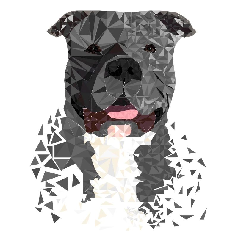 American Bully XL Polygon artistically designed