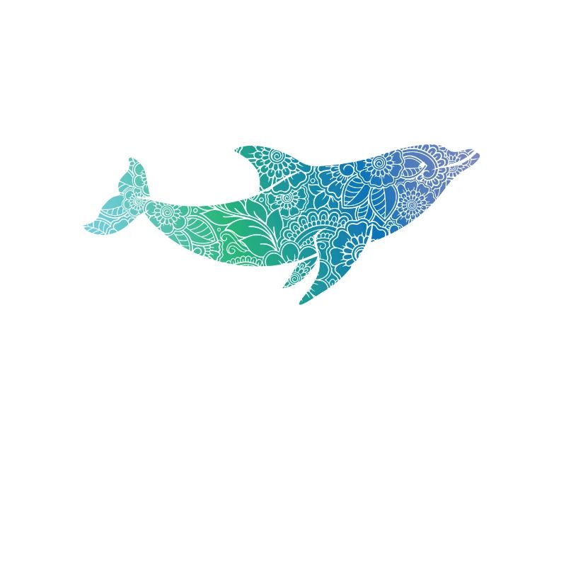 Déflin avec un mammifère dans l’eau