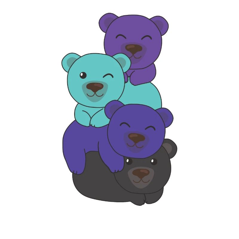 Alexigender Flag Pride LGBTQ Mignon Bear Bunch