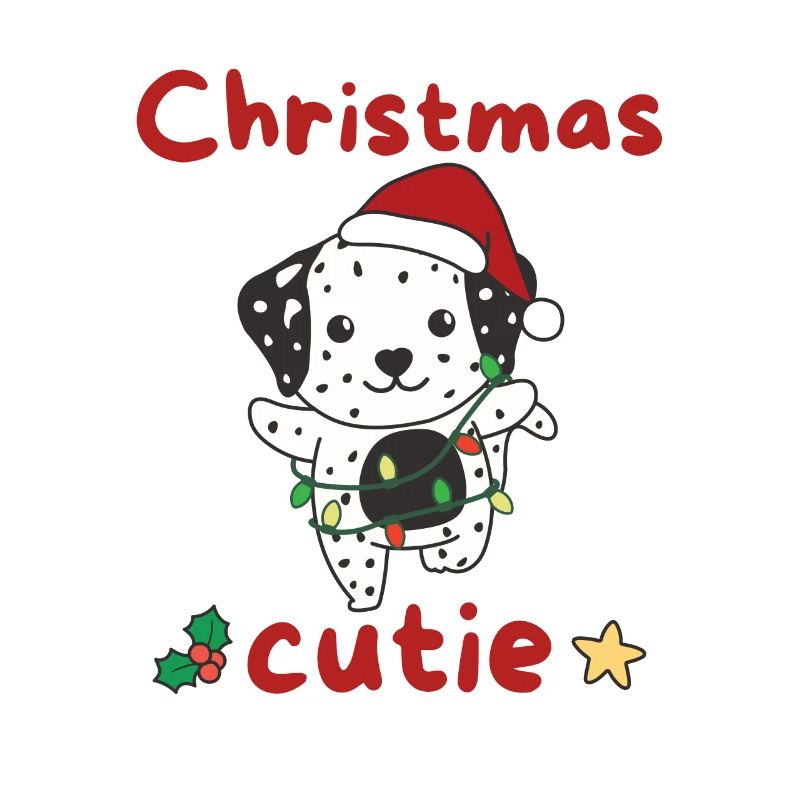Chiens de Noël dalmates Mignon de Noël