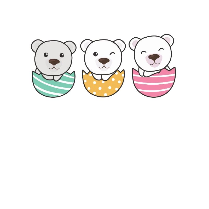 süße Eisbären zu Ostern mit Ostereiern Eisbär