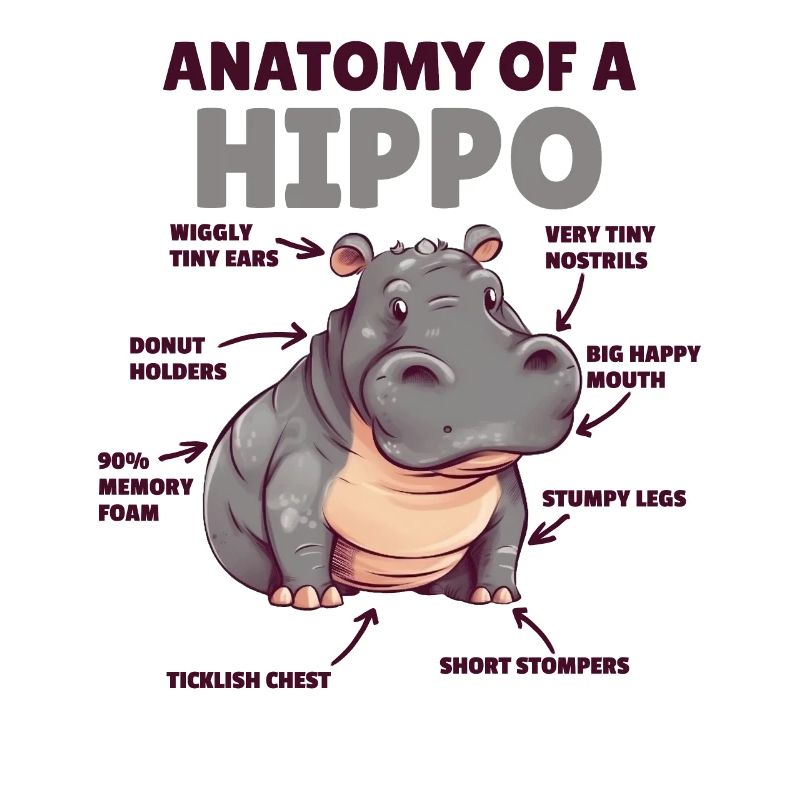 Explication de l’hippopotame doux Anatomie d’un hippopotame