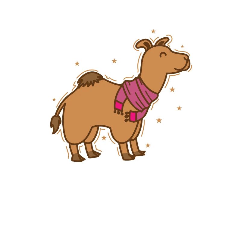 Camel Dromedary with Scarf Dromedary
