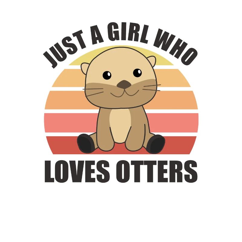 Nur ein Mädchen das Otter liebt - süßer Otter