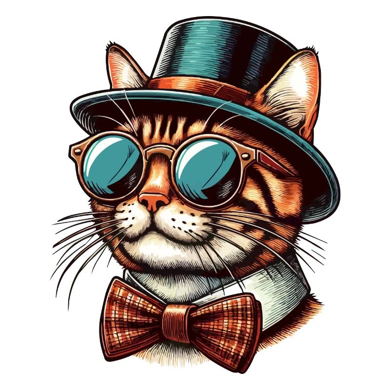 Chat Bengal rétro cool