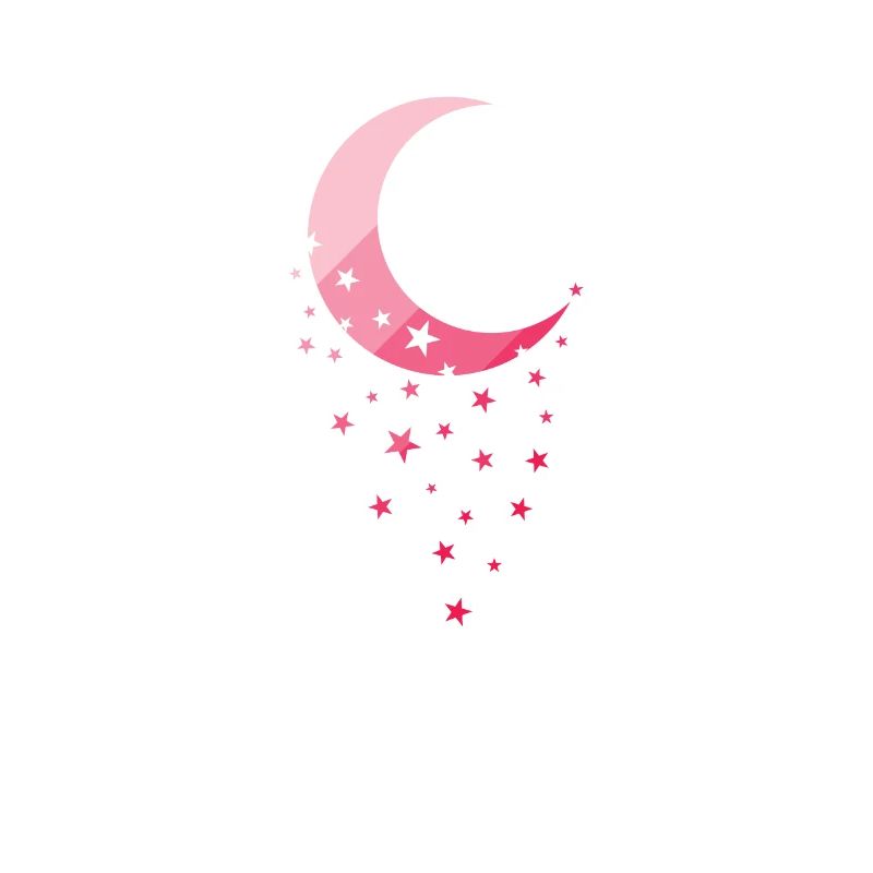 Lune avec astérisque ciel nocturne