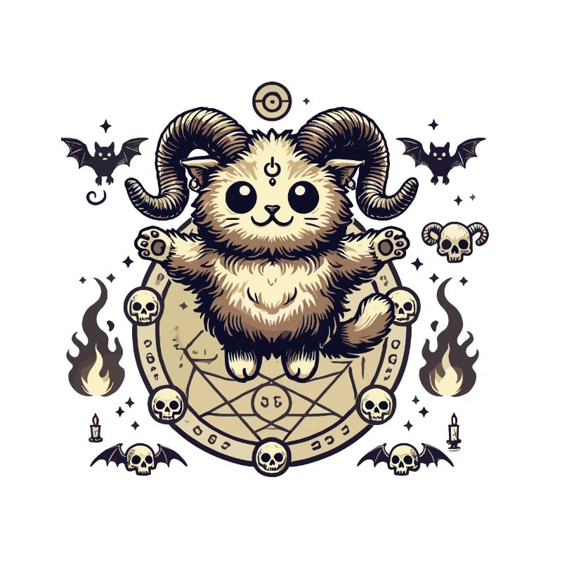 Kawaii Lucifer Chat Drôle Chats Invocation