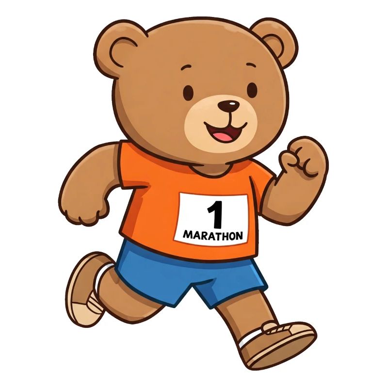 Teddy Bear Marathon Runner