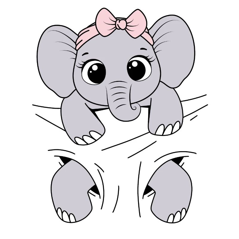 Bébé Éléphant Porter Animal Drôle Bébé Éléphant