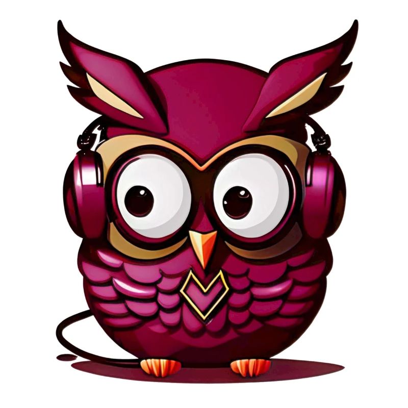 Eule dunkellila Kopfhörer