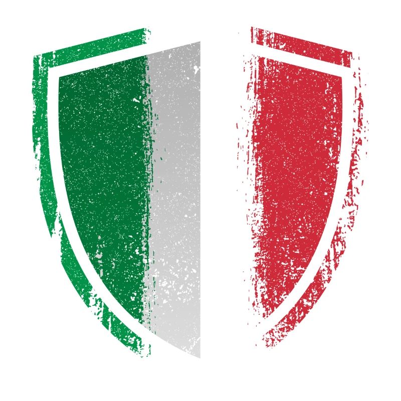 Drapeau brossé du Bouclier d’Italie