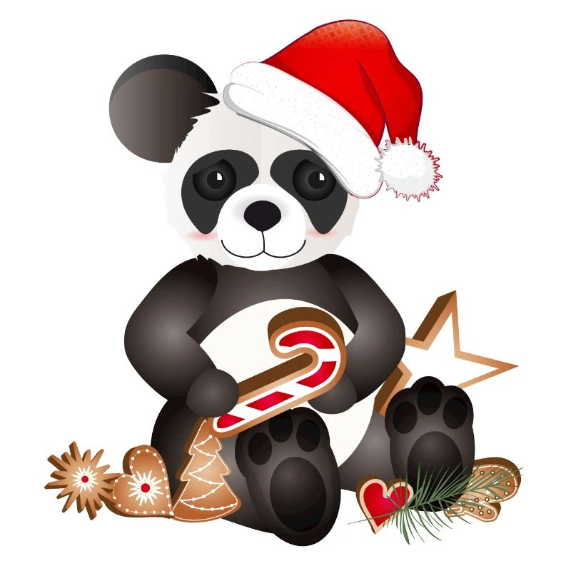petit panda sucré pour Noël