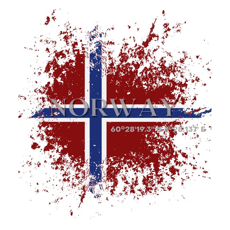 Drapeau de la Norvège grunge