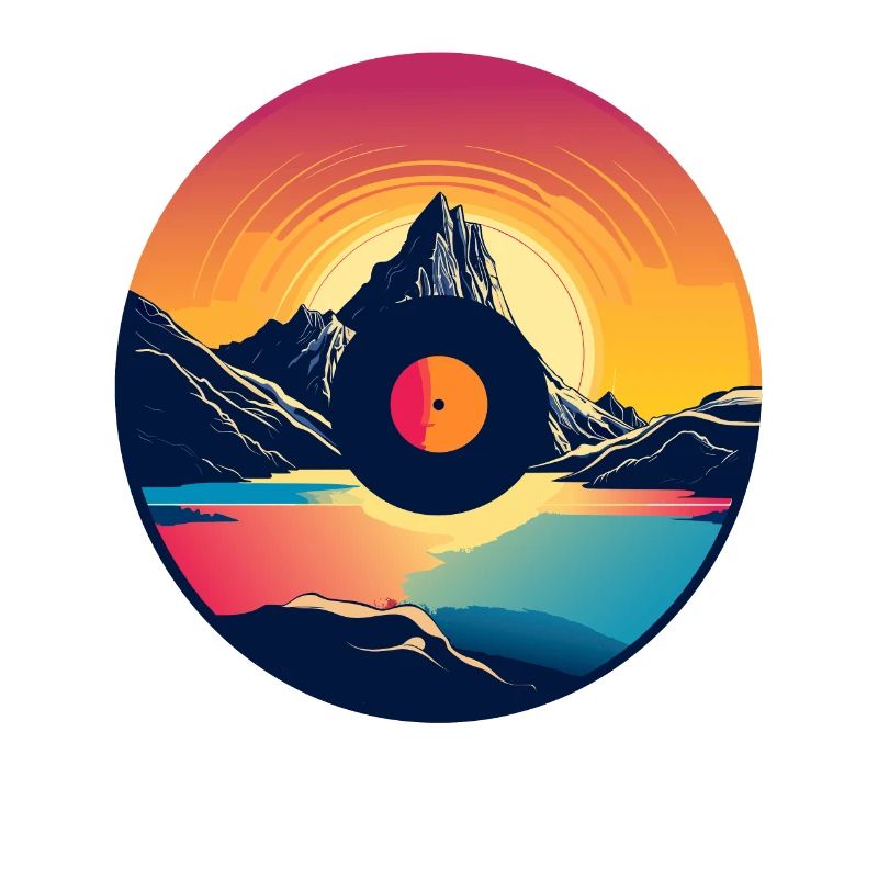 Le vinyle se transforme en paysage de montagne