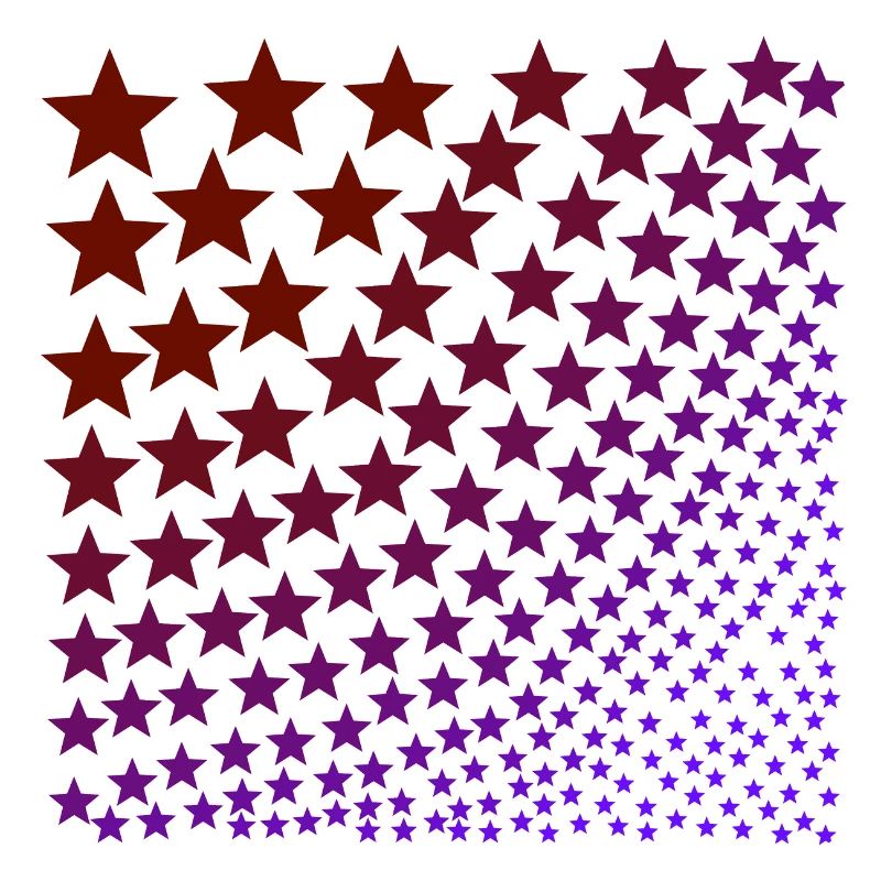 Idea regalo stelle rosso viola