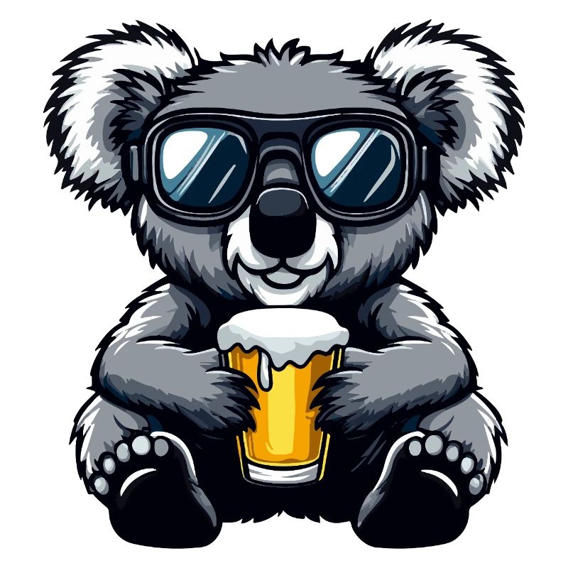 Koala Apres Ski Bier Comic
