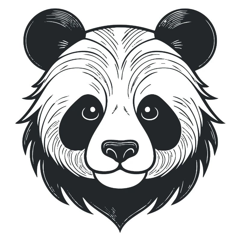 Illustration de panda avec une expression ludique