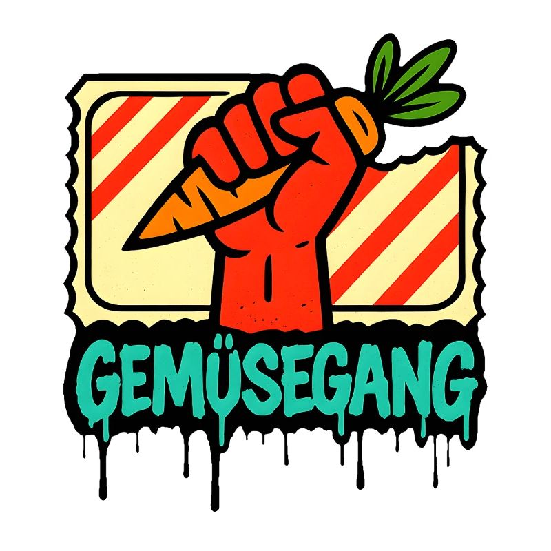 Conception de signe de main d’allée de légumes