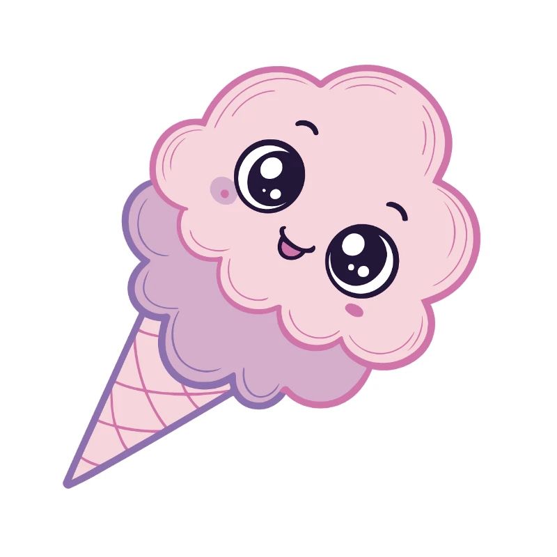 Kawaii Eiscreme Wolke Pink
