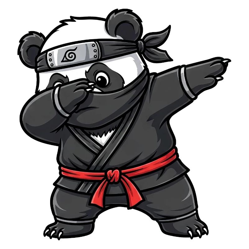 Ninja Panda Samouraï Japon Tradition