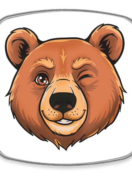 Winking Bear Cartoon