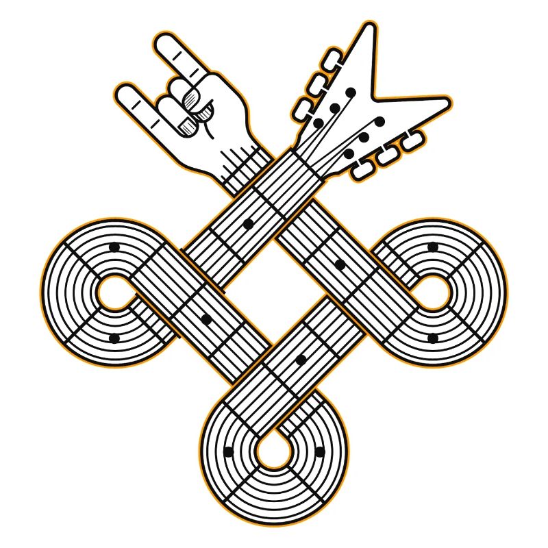 Nœud celtique de guitare entrelacée