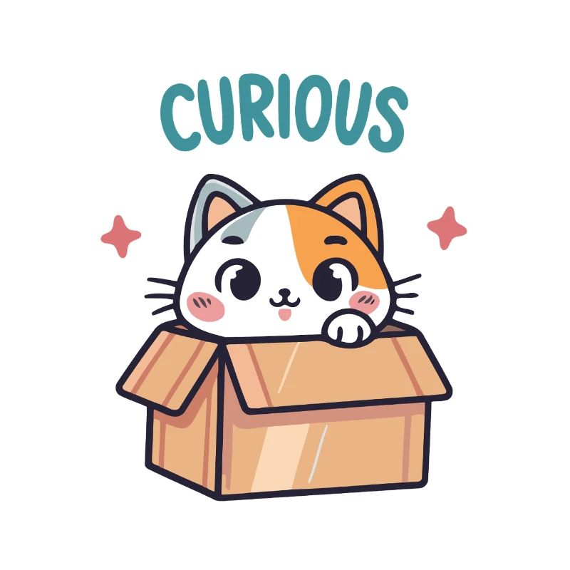 Curious Cat in its Box