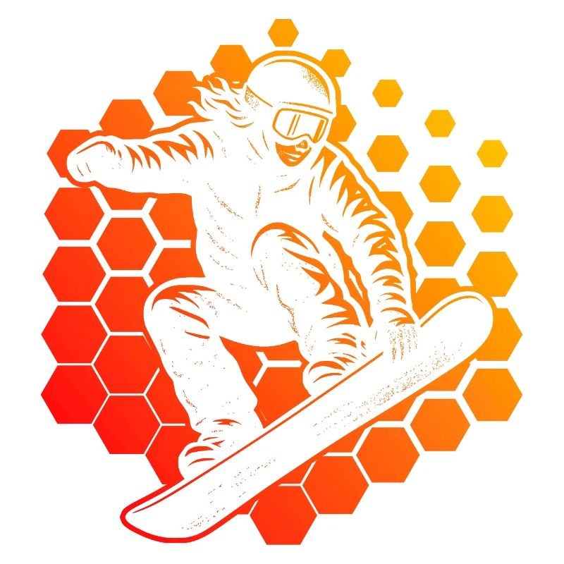 Conception vintage de snowboard pour snowboard