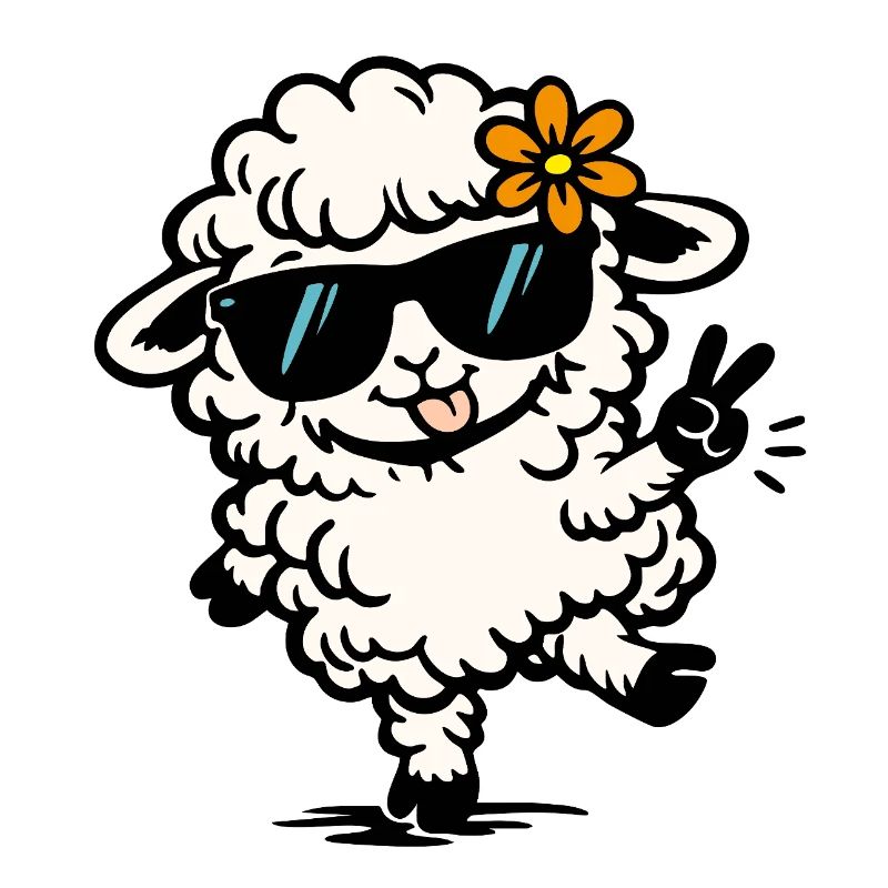 Dancing Sheep – Funny Illustration with Style