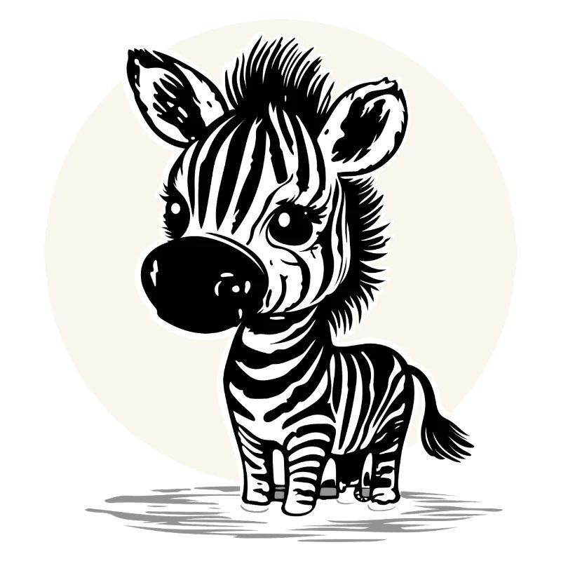 Zèbre mignon – Motif d’animal mignon