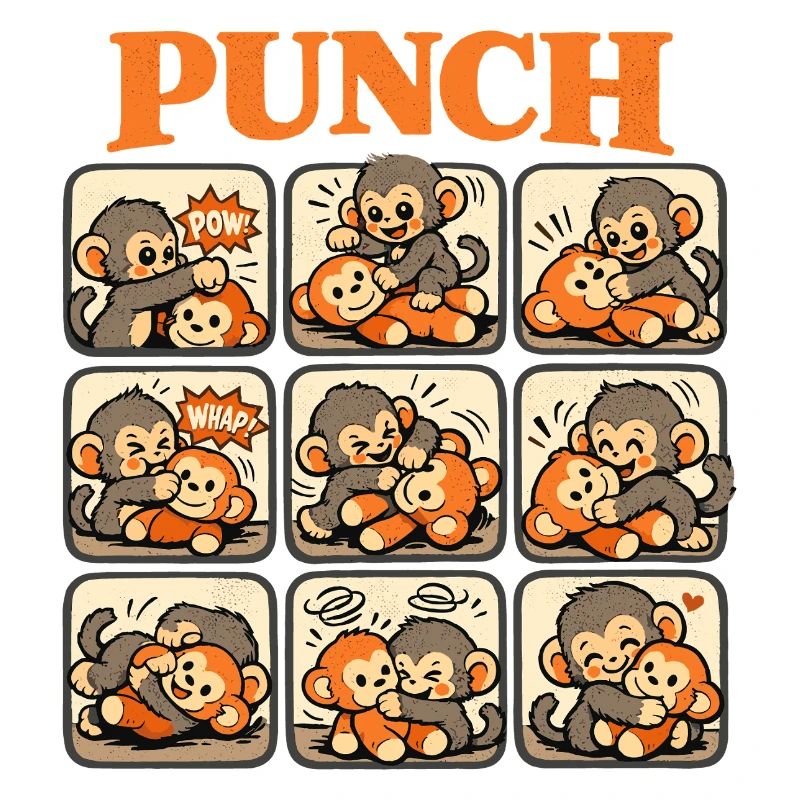 Singe Cooler Punch Bébé Singe mignon