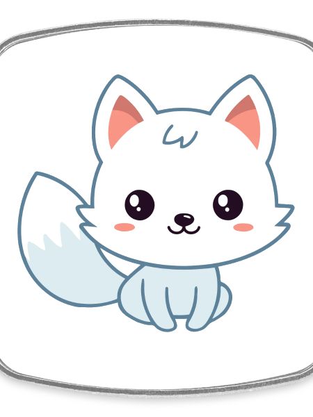 Kawaii White Pastel Fox