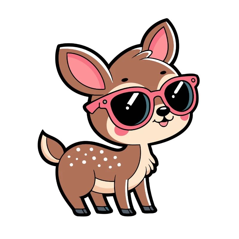 Biche chic lunettes roses