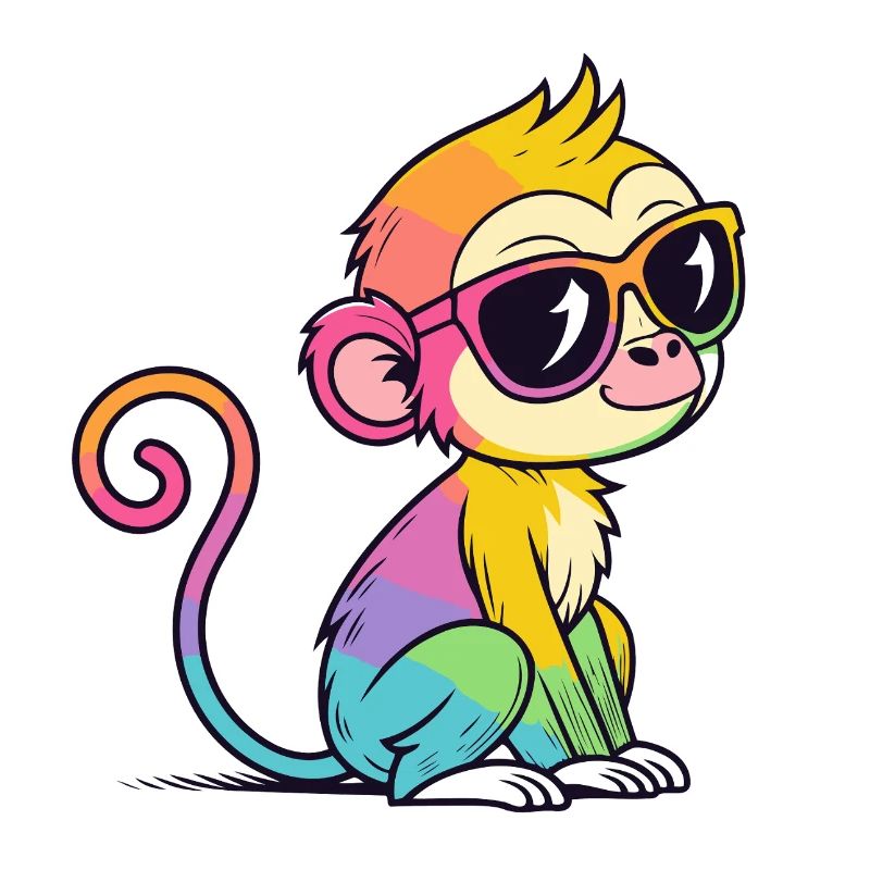 Rainbow Monkey Chic Brille