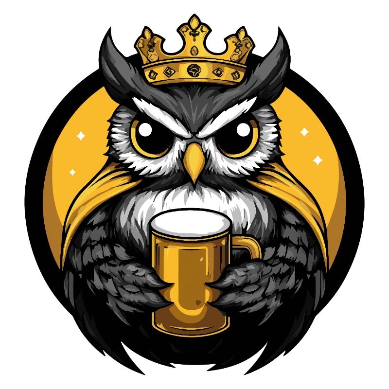 Eule Bier Lustig