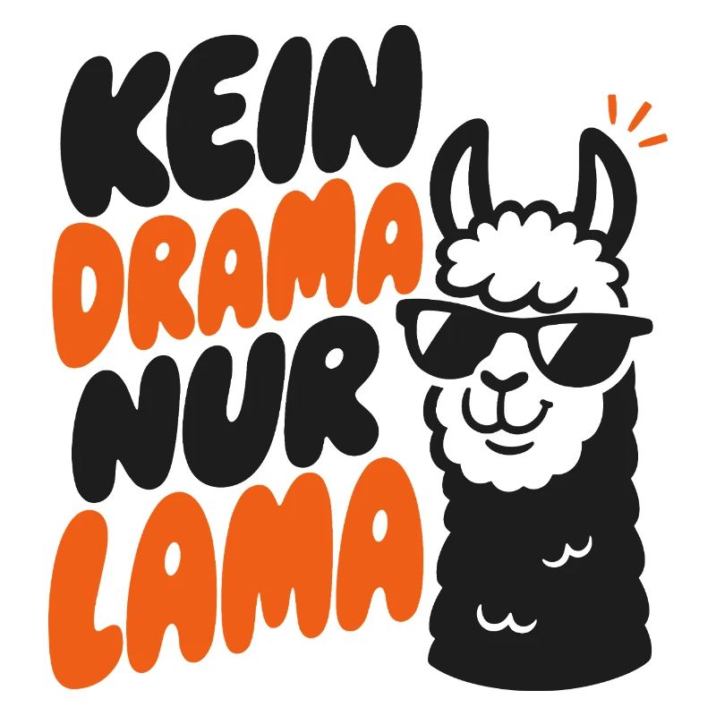 Pas de drame, juste un lama drôle, un lama drôle