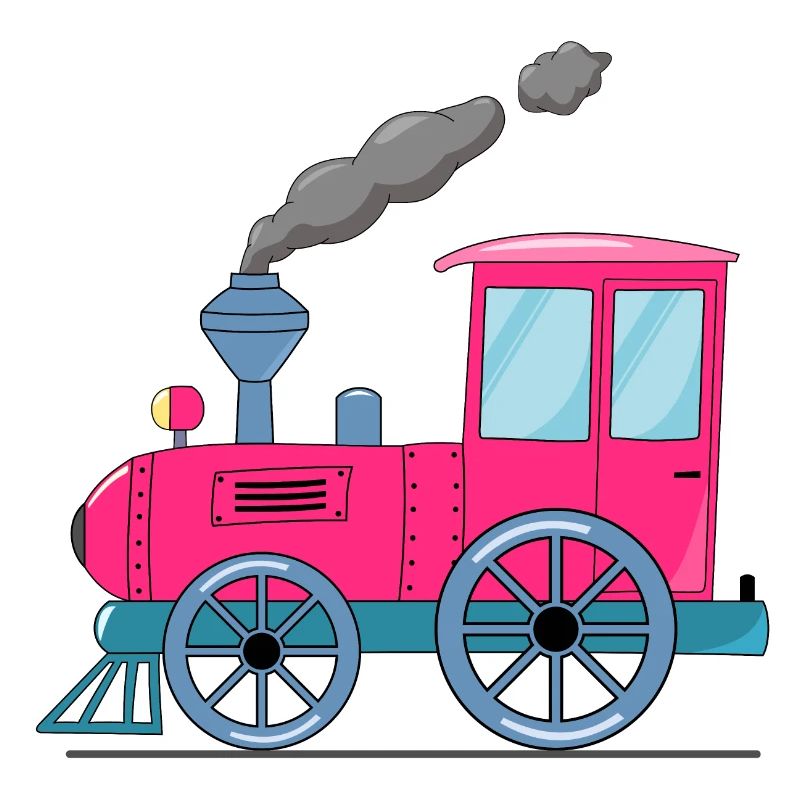 Kinderzug Eisenbahn pink