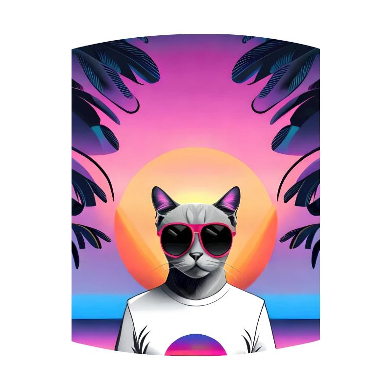Synthwave Katze
