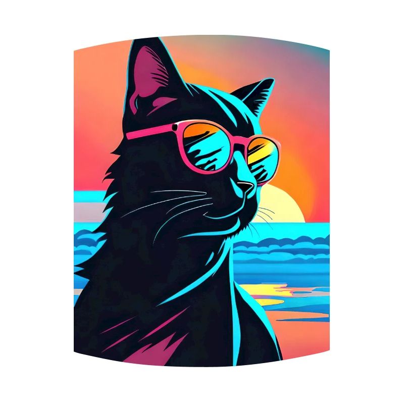 Synthwave Katze