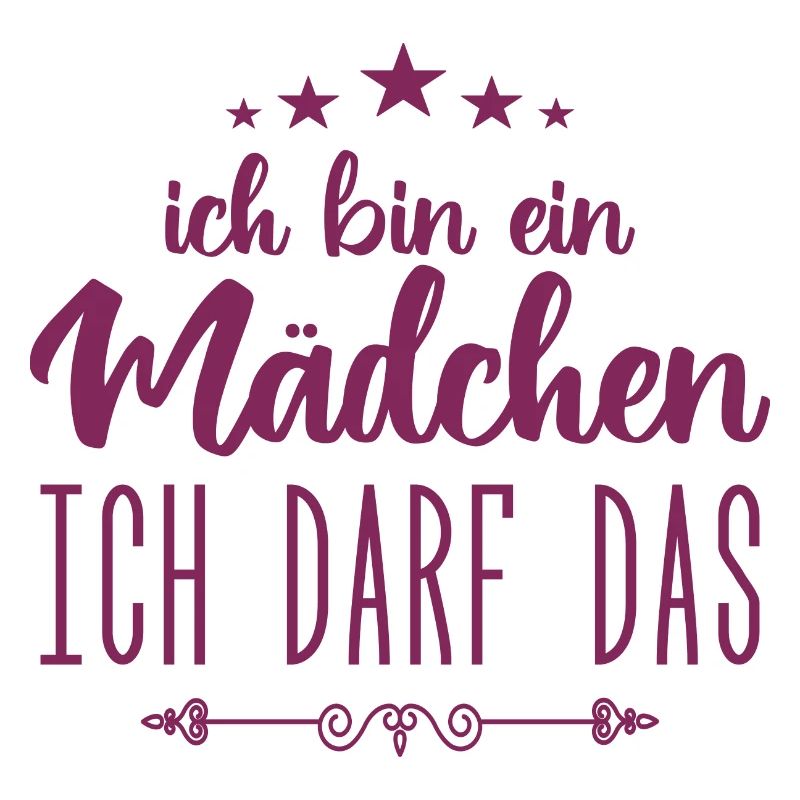 Mädchen Ich darf das, ich bin ein Mädchen