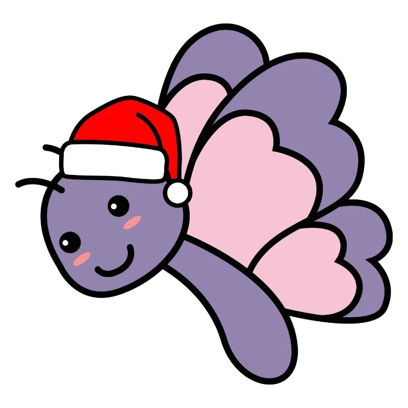 Butterfly Comic Christmas Xmas