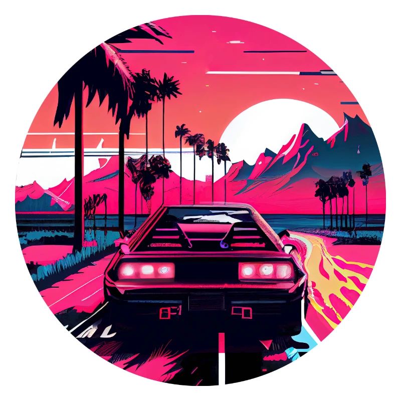 Retrowave Synthwave 80s Design