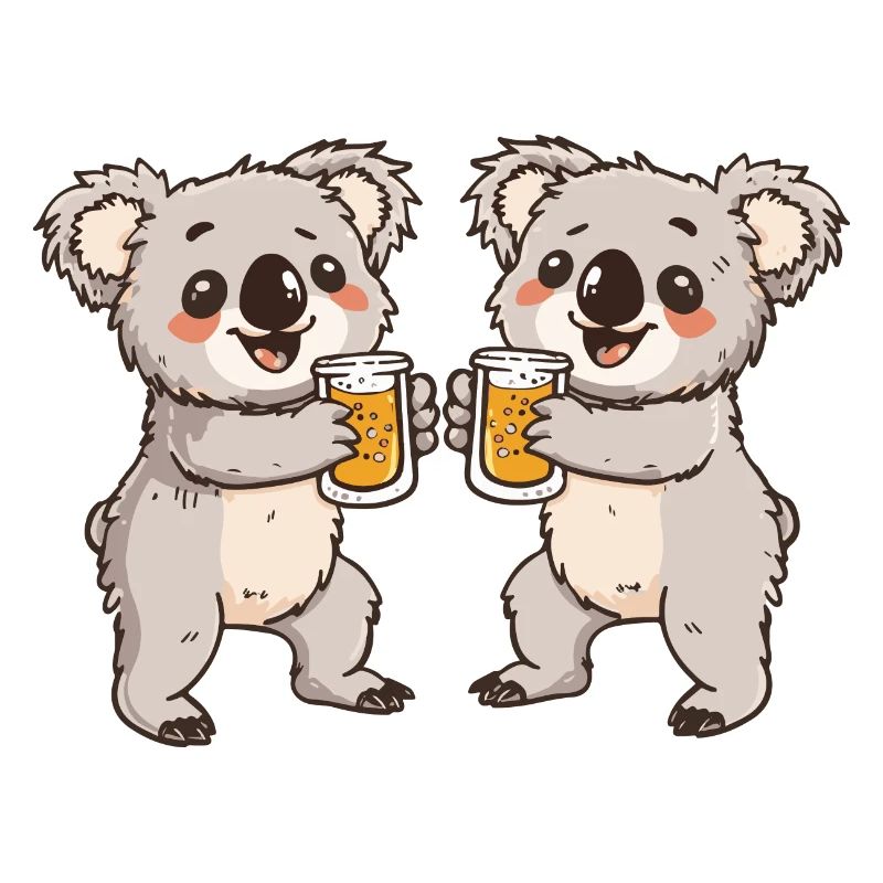 Koala Comic Beer Funny Booze