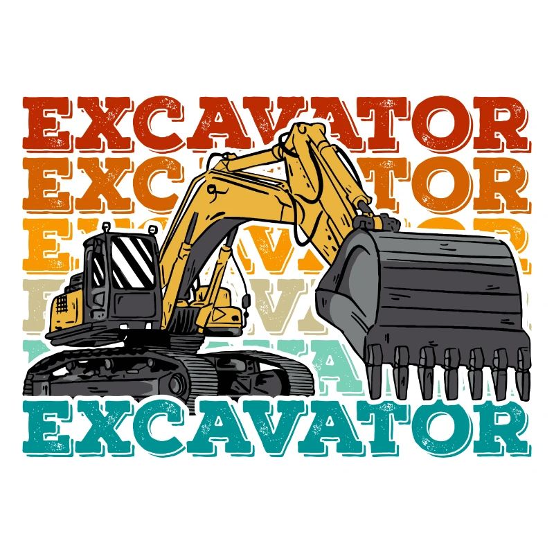 Excavator Digger Excavators Construction Worker