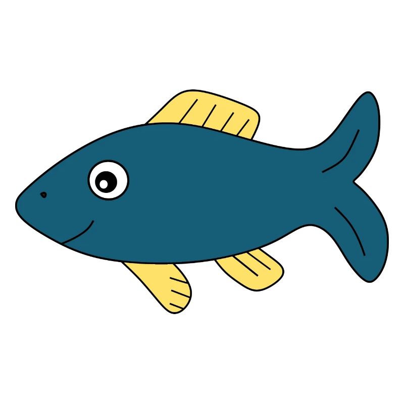 blue fish comic fish